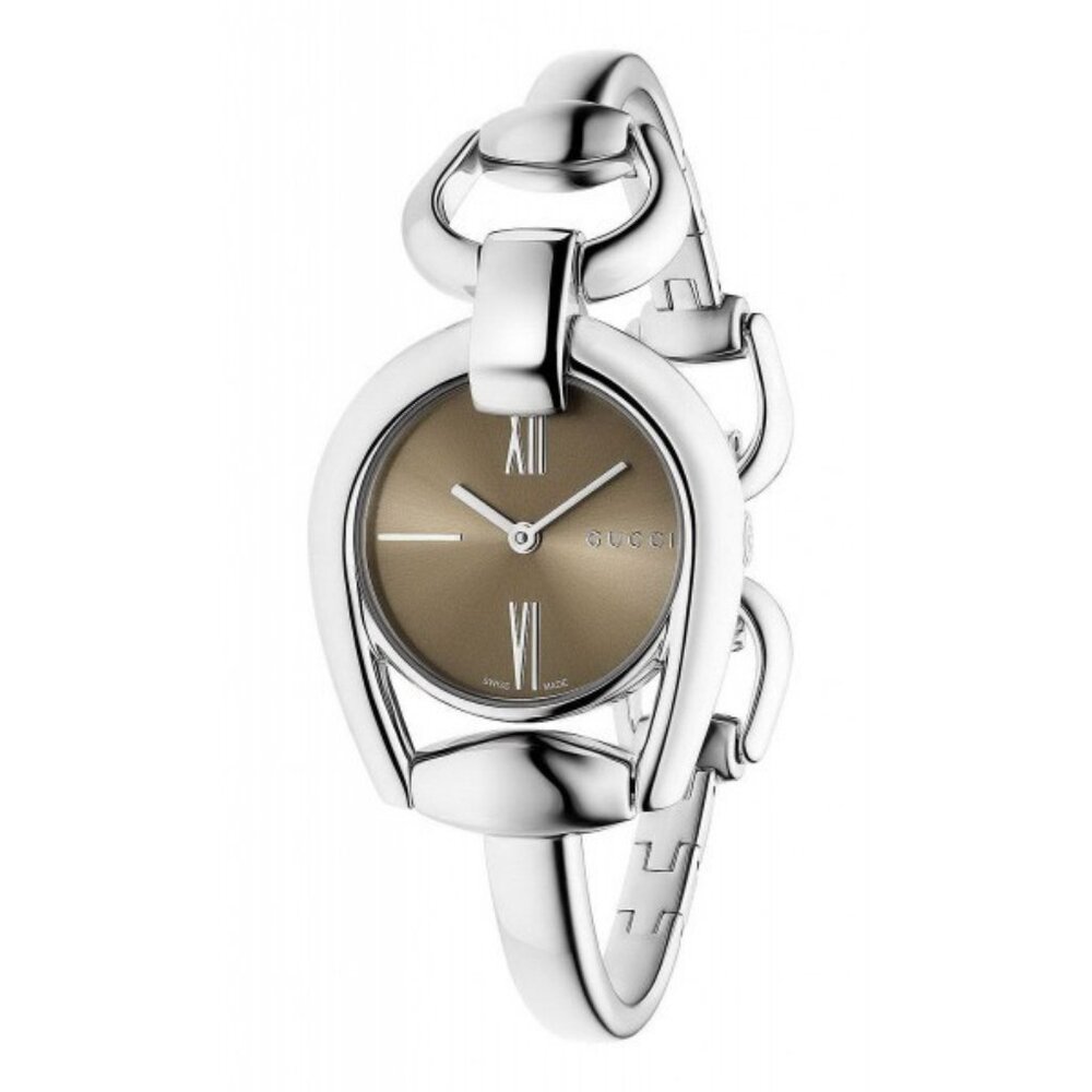 Gucci YA139501 Women's Horsebit Stainless Steel Bangle Strap Watch